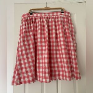 Modcloth Aline Pink Gingham Skirt